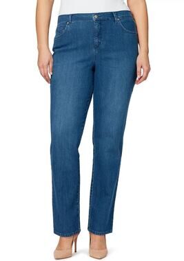 Gloria Vanderbilt Plus Size Short Amanda Jeans in Frisco Blue